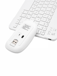 Клавиатура и мышь беспроводные Bluetooth комплект Орбита OT-PCM67 Белый